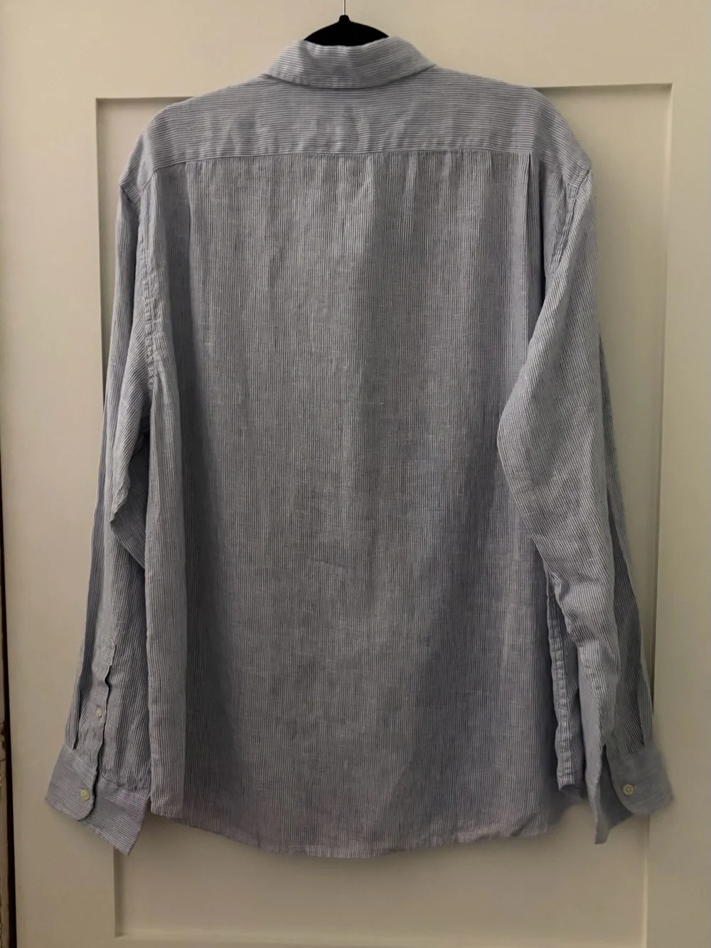 J. Crew Blue and White Striped Button-Up Shirt